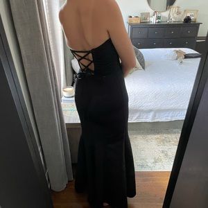 Black Trumpet evening gown Jessica McClintock for Gunne Sax